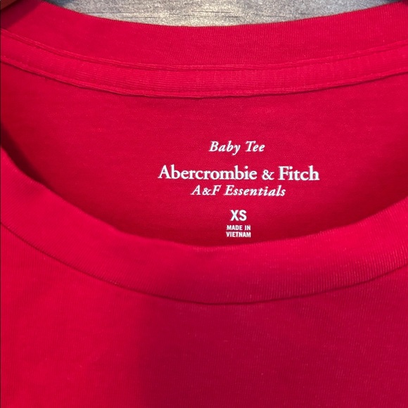 Abercrombie & Fitch Essentials Red Baby Tee - Picture 3 of 3